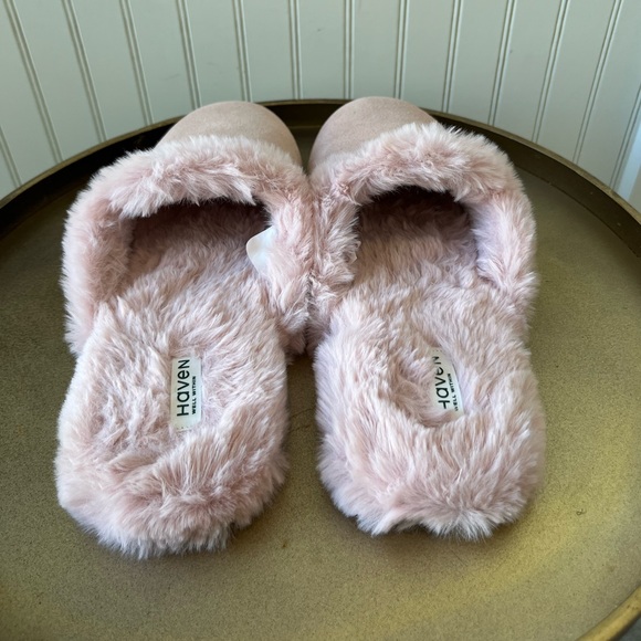 HAVEN WELL WITHIN SUEDE FAUX FUR SLIPPERS | SIZE: 8 | PINK | NEW WITHOUT TAGS - Picture 3 of 8